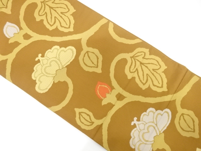 JAPANESE FUKURO OBI / WOVEN FLOWER ARABESQUE